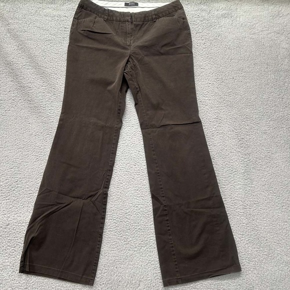 Body By Victoria Pants Womens Size 12  32X33 Chico Straight Brown - Picture 1 of 10